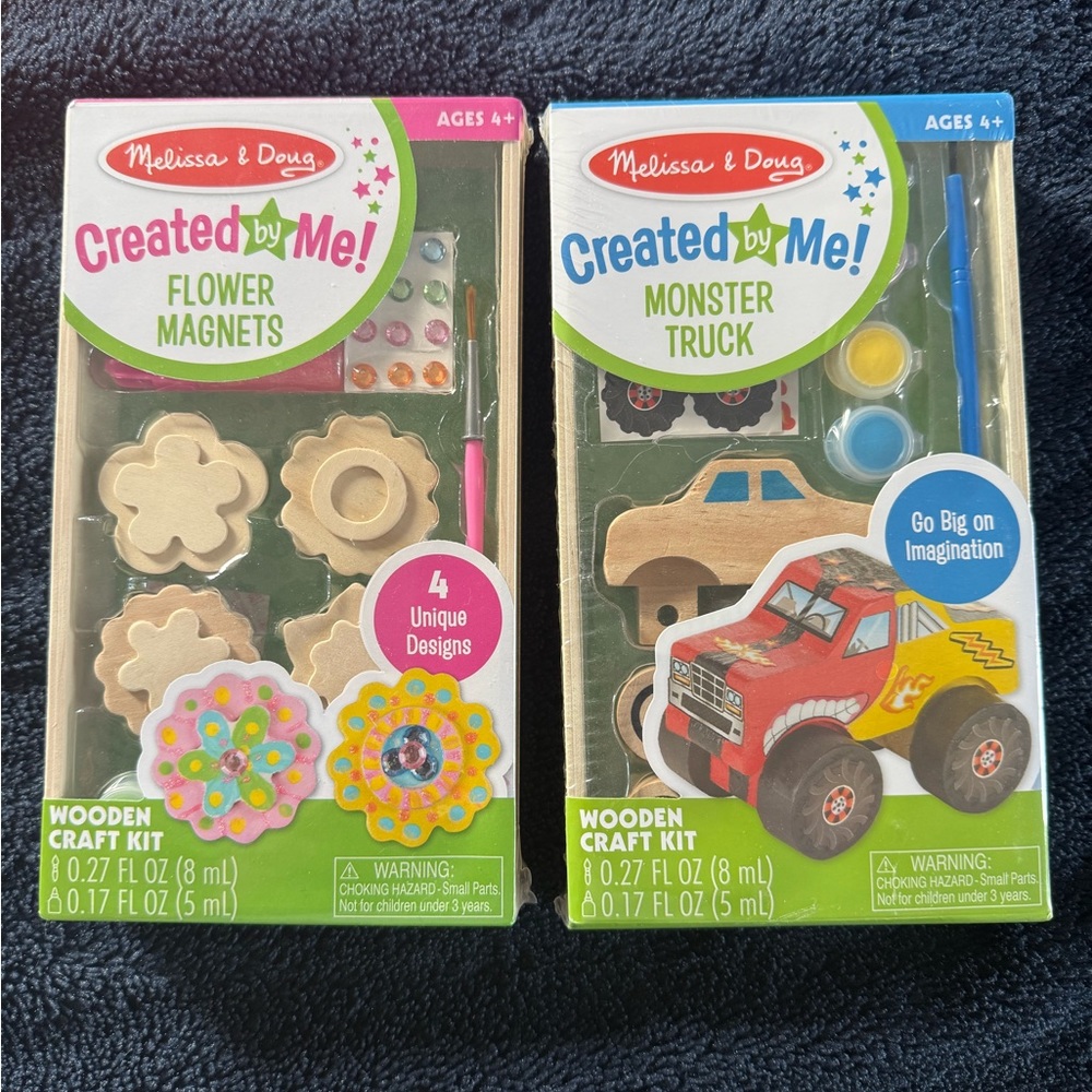 Melissa & Doug Flower Magnets and Monster Truck Craft Kit